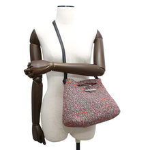 Load image into Gallery viewer, BALENCIAGA Zigzag Shoulder White/Black/Orange380687 Canvas Leather