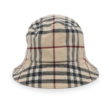 将图像加载到图库查看器中,BURBERRY ★Check bucket hat Size M Beige Cotton100%