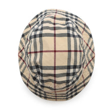 Load image into Gallery viewer, BURBERRY Check bucket hat Size M Beige Cotton100%