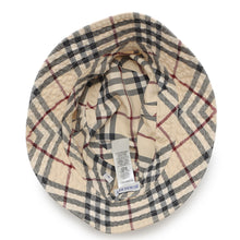 Load image into Gallery viewer, BURBERRY Check bucket hat Size M Beige Cotton100%