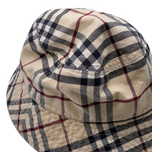 将图像加载到图库查看器中,BURBERRY ★Check bucket hat Size M Beige Cotton100%