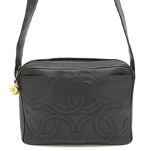 将图像加载到图库查看器中,CHANEL Triple Coco One Belt Black Caviar Leather