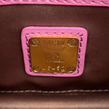 将图像加载到图库查看器中,MCM ★Visetos Studded 2-Way Bag PinkMWE4SVI76PK001 Leather Rhinestone