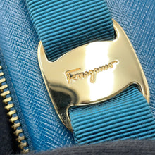 将图像加载到图库查看器中,Ferragamo Vara Ribbon 2way Bag Blue21E298 Leather
