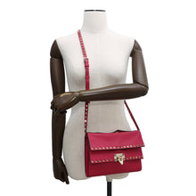 将图像加载到图库查看器中,Valentino Garavani ★Rock Studded Shoulder Bag Pink Leather