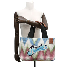 将图像加载到图库查看器中,LOEWE ★Paula Ibiza Beach Cabas Tote Bag Multicolor Canvas Bijoux