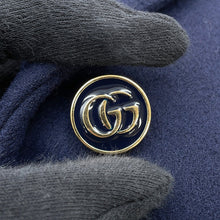 将图像加载到图库查看器中,GUCCI Coat with GGChain Size 38 Navy669525 Wool 98% Nylon2%