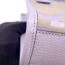 Load image into Gallery viewer, GUCCI Jumbo GG 2-Way Tote Bag Purple/Beige671623 Leather Canvas Size Mini