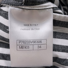 Load image into Gallery viewer, CHANEL Coco Beach Striped Pants Size 34 Black/WhiteP76233 Cotton 97% Polyurethane 3%