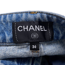 将图像加载到图库查看器中,CHANEL ★Water repellent coated denim Size 36 Light BlueP78309 V70488 Cotton 100%