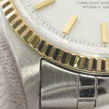 将图像加载到图库查看器中,ROLEX Datejust W36mm Stainless Steel YG White Dial1601