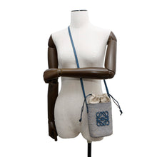 将图像加载到图库查看器中,LOEWE Square Pocket BlueC630G35X01 Ilaka Palm Calf Leather