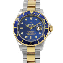 Load image into Gallery viewer, ROLEX ★Submariner - Date W40mm Stainless Steel K18YG Blue Dial16613