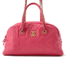 Load image into Gallery viewer, CHANEL Matelasse Bowling Bag PinkAS2223 Calf Leather