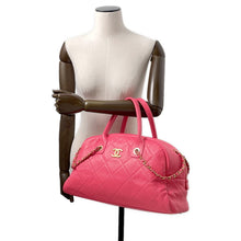 Load image into Gallery viewer, CHANEL Matelasse Bowling Bag PinkAS2223 Calf Leather