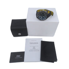 将图像加载到图库查看器中,IWC ★Pilot Watch Chronograph Blue Angels W44.5mm Stainless Steel Leather Blue DialIW389008