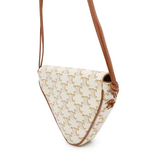 将图像加载到图库查看器中,CELINE Triomphe Triangle Shoulder White/Brown195902 PVC Leather Size Mini