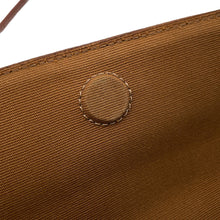 将图像加载到图库查看器中,CELINE Triomphe Triangle Shoulder White/Brown195902 PVC Leather Size Mini