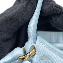 将图像加载到图库查看器中,BURBERRY TB Bucket Drawstring Shoulder Bag Light Blue8070635 Leather Size Mini