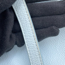 将图像加载到图库查看器中,BURBERRY TB Bucket Drawstring Shoulder Bag Light Blue8070635 Leather Size Mini