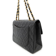 Load image into Gallery viewer, CHANEL ★Jumbo Matelasse ChainShoulder Bag BlackA01094 Lambskin Size 34