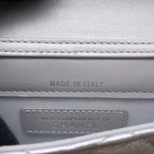 Load image into Gallery viewer, CHANEL Star Motif Chain Card Case Silver Lambskin