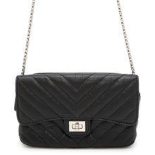 将图像加载到图库查看器中,CHANEL ★Chevron 2.55 ChainShoulderPouch BlackAP2215 Lambskin