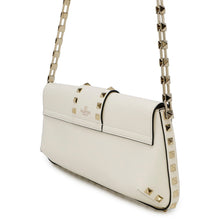 将图像加载到图库查看器中,Valentino Garavani ★Rock Studded Shoulder Bag White Leather