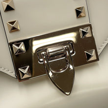 将图像加载到图库查看器中,Valentino Garavani ★Rock Studded Shoulder Bag White Leather
