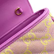 Load image into Gallery viewer, GUCCI GG Super Mini ChainShoulder Bag Pink/Yellow783141 Canvas