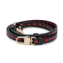 Load image into Gallery viewer, Dior Heart 2-Way Shoulder Vanity Pouch Navy/Red Leather