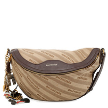 Load image into Gallery viewer, BALENCIAGA Souvenir Crossbody Bag Beige/Brown551550 Canvas Leather Size XS