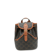 将图像加载到图库查看器中,CELINE ★Triomphe Falco Mini Backpack Tan197662 PVC Calf Leather