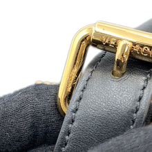 将图像加载到图库查看器中,Gianni Versace Medusa Studded Shoulder Bag Black Leather