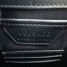 将图像加载到图库查看器中,Gianni Versace Medusa Studded Shoulder Bag Black Leather