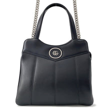 将图像加载到图库查看器中,GUCCI Petit GG Small Tote 2-Way Bag Black745918 Leather