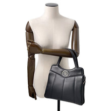 将图像加载到图库查看器中,GUCCI Petit GG Small Tote 2-Way Bag Black745918 Leather