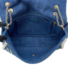 将图像加载到图库查看器中,CHANEL Egyptian Line Single Flap Chain Shoulder Blue Denim Mouton