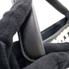 Load image into Gallery viewer, BALENCIAGA Navy Kabas White/Black339933 Canvas Leather Size S