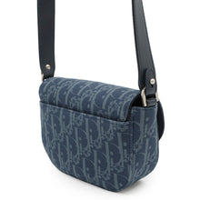 将图像加载到图库查看器中,Dior Oblique Dior Tears Saddle Messenger Bag Blue/Navy2ADCA435DDO Canvas Leather Size Mini