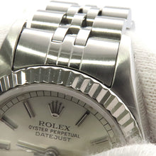 将图像加载到图库查看器中,ROLEX Datejust W26mm Stainless Steel K18WG Silver Dial69174