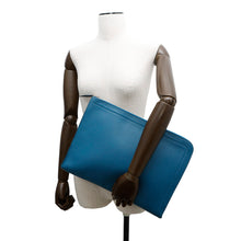 Load image into Gallery viewer, HERMES Zipcon Pewter Blue de Galice Evercolor