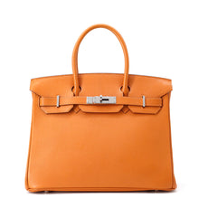 将图像加载到图库查看器中,HERMES Birkin Orange Chevre Myzore Goatskin Size 30