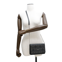 将图像加载到图库查看器中,JIMMY CHOO ★Chain Wallet Black Leather