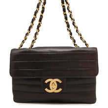 Load image into Gallery viewer, CHANEL ★Mademoiselle Chain Shoulder Bag Black Lambskin Size 30