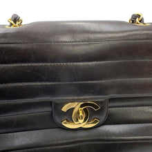 Load image into Gallery viewer, CHANEL ★Mademoiselle Chain Shoulder Bag Black Lambskin Size 30