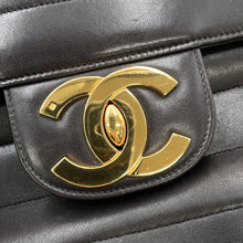 Load image into Gallery viewer, CHANEL ★Mademoiselle Chain Shoulder Bag Black Lambskin Size 30