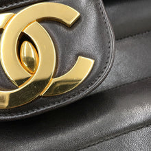Load image into Gallery viewer, CHANEL ★Mademoiselle Chain Shoulder Bag Black Lambskin Size 30