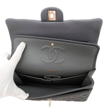 将图像加载到图库查看器中,CHANEL Matelasse Double Flap Chain Shoulder Bag GrayA01112 Caviar Leather Size 25