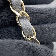 将图像加载到图库查看器中,CHANEL Matelasse Double Flap Chain Shoulder Bag GrayA01112 Caviar Leather Size 25